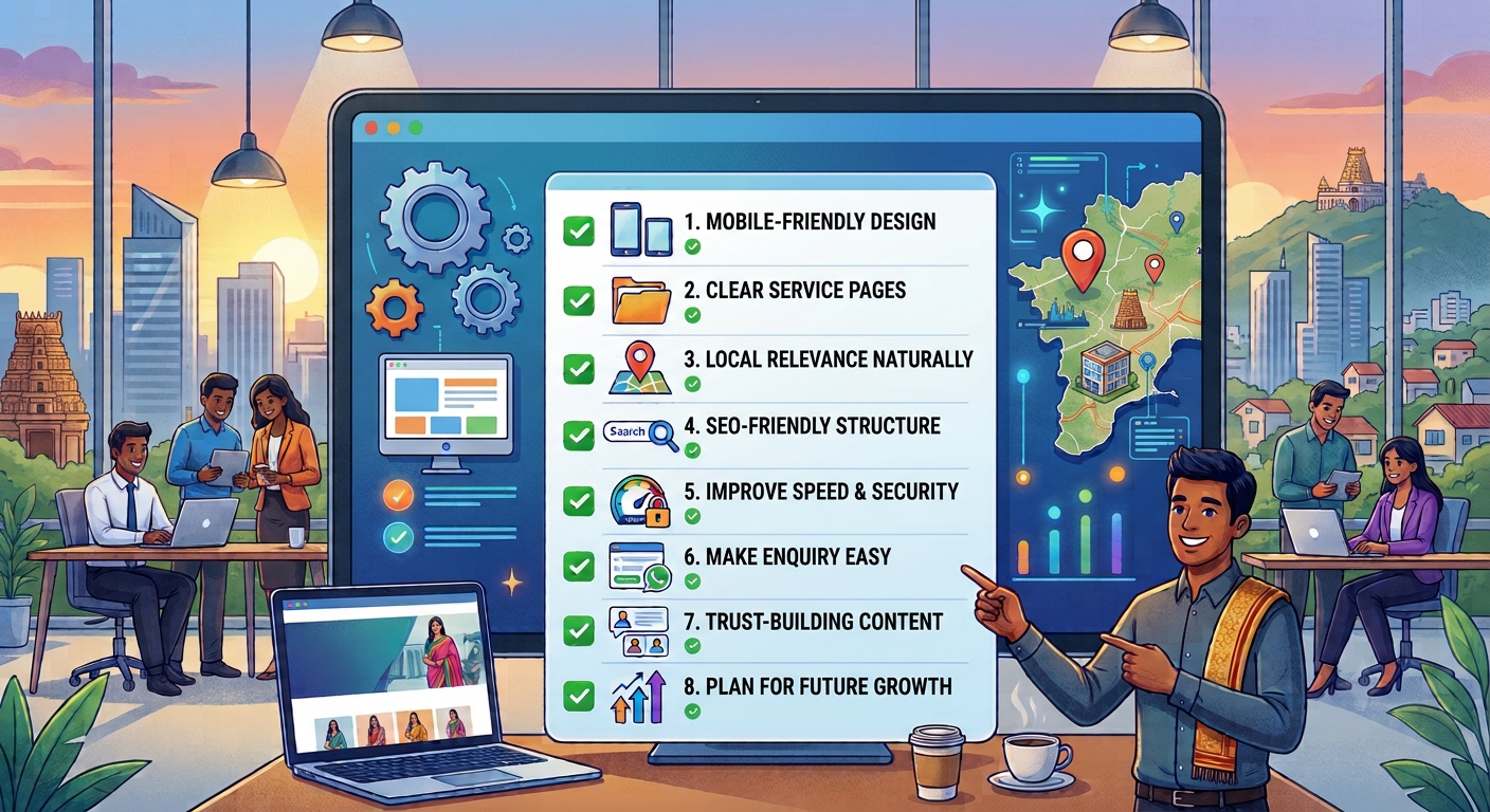 Website design checklist for small businesses in Coimbatore