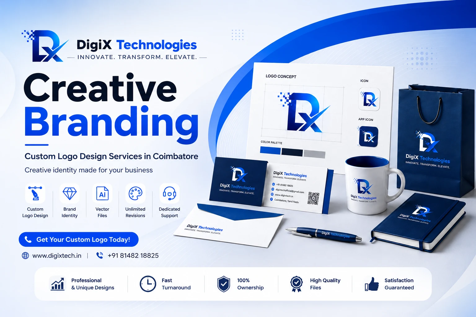 Custom logo design services in Coimbatore