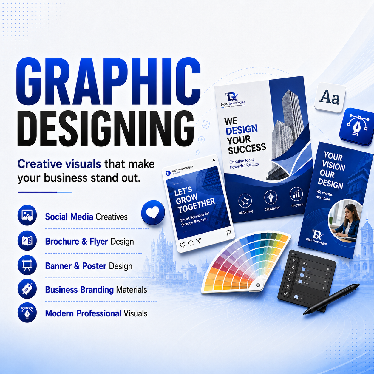 Graphic Designing service by DigiX Technologies